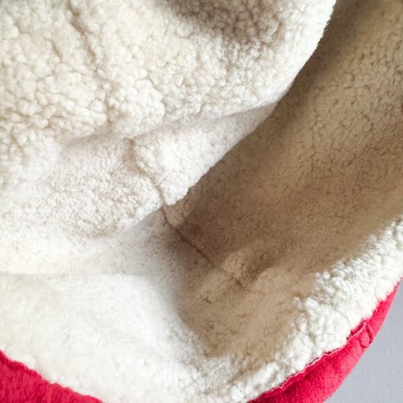 Hudson Bay Company Torino Olympic 2006 Sheepskin Lined Suede Hooded  Bomber L - Picture 10 of 12